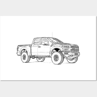 F150 Raptor Wireframe Posters and Art